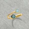 thumbnail image 5 of Ross-Simons Italian .90 Carat Aquamarine and .90 Carat London Blue Topaz Bypass Ring in 14kt Yellow Gold, Women's, Adult, 5 of 6
