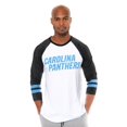 thumbnail image 1 of Ultra game NFL carolina Panthers Mens Raglan Baseball 34 Long Sleeve Tee Shirt, White, Small, 1 of 4