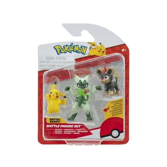 Pokemon Battle Figure Set - 3 Pack: Pikachu, Litleo, and Floragato Collectibles