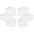 thumbnail image 2 of 32"OD x 6"ID x 11"C x 1"P Daisy Architectural Grade PVC Contemporary Ceiling Medallion, Two Piece, 2 of 11