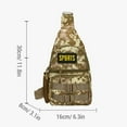 thumbnail image 4 of yeacher Sac de Poitrine d'Extérieur Kaki Camouflage avec Multiples Poches pour la Randonnée et le Voyage, 4 of 6