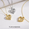 thumbnail image 6 of Turandoss Heart Initial Necklaces for Women Dainty 14K Gold Plated CZ Heart Pendant with Tiny Letter A-Z Non Tarnish Fashion Jewelry Valentine's Day Birthday Gifts for Women Girls, 6 of 8