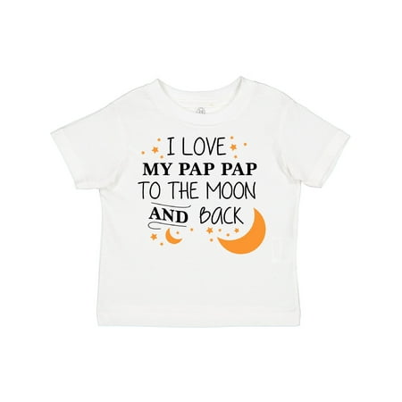 

Inktastic I Love My Pap Pap to the Moon and Back Boys or Girls Toddler T-Shirt
