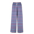 thumbnail image 5 of FUNUONY Flowy Wide Leg Palazzo Pants for Women - High Waist Casual Beach Lounge Stripe Pants Loose Dress Pants Stretchy Trousers Dress Petite Wide Leg Summer Beach Casual Trousers Light Violet Xl, 5 of 5