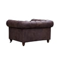 thumbnail image 4 of Crafters and Weavers Craftsman Mission 47" Leather Sofa in Brown, 4 of 5