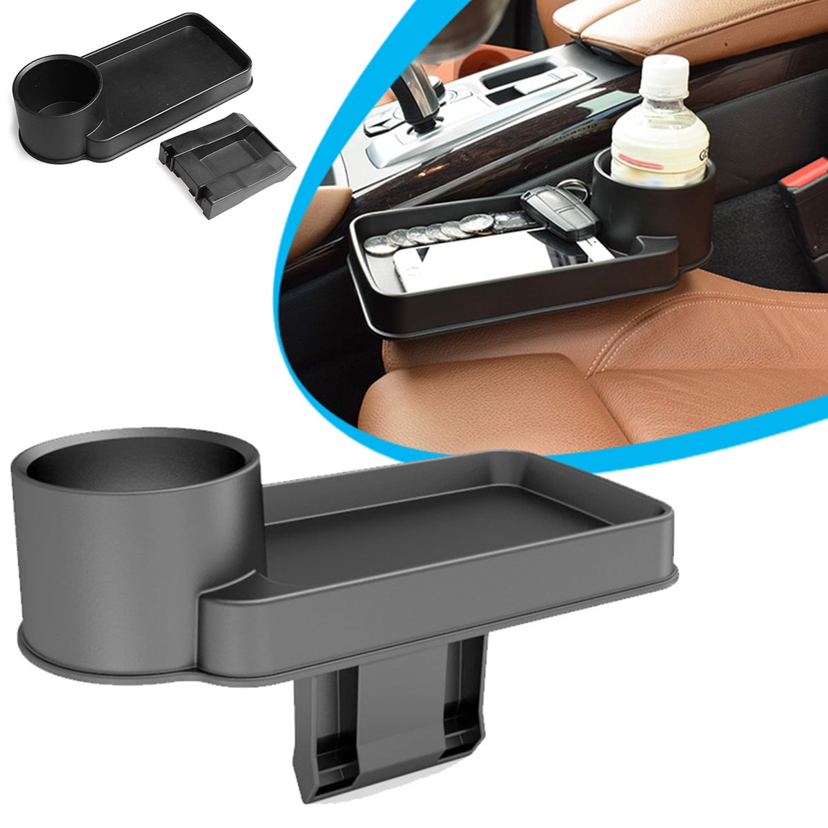 Yous Auto Car Drink Holder Car Seat Seam Wedge Cup Holder Universal