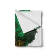 thumbnail image 2 of South America Soft Flannel Fleece Throw Blanket, Botanical Design Continent Map Jungle Trees Flora, Cozy Plush for Indoor and Outdoor Use, 70" x 90", Emerald Green, by Ambesonne, 2 of 6