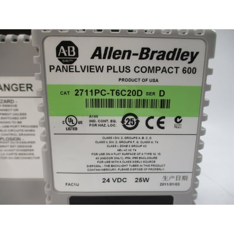 INDUSTRIAL SPARE PART 2711PC-T6C20D SER. D 24VDC NSMP - Walmart.com