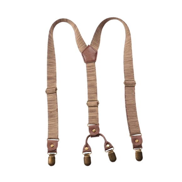 Tirantes anchos elásticos decorativos de estilo retro para hombre con botón en extremo para camisetas.