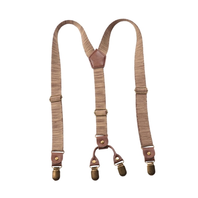 Tirantes anchos elásticos decorativos de estilo retro para hombre con botón en extremo para camisetas.