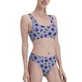 thumbnail image 4 of High Waisted Bikini Sets For Women, Blueberry Print Funny Swimsuits Tummy Control, Two Pieces Bathing Suit, 4 of 8