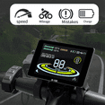 thumbnail image 3 of Electric Bicycle Display H-100 LCD Display Control 24V - 72V Speed Meter 5pin Speedometer Waterproof Connector,1 * electric bicycles Display,Black, 3 of 8