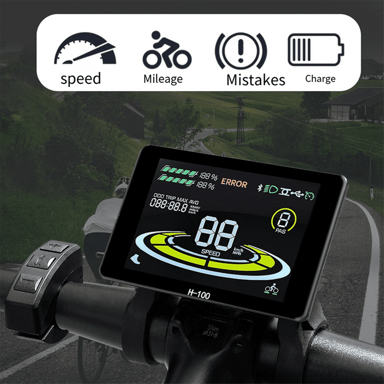 electric bicycle speedometer Bike Power Display Meter,LED LCD Screen with Battery Indicator for E Scooter Mountain Pedal Assist Settings Digital Waterproof Speed Range Tracker Bike (24V) : Sports & Outdoors which will not affect the use. Electric bike speedometer hi-res stock