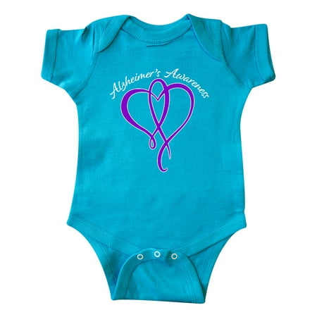 

Inktastic Alzheimer s Awareness Purple Ribbon Heart Gift Baby Boy or Baby Girl Bodysuit