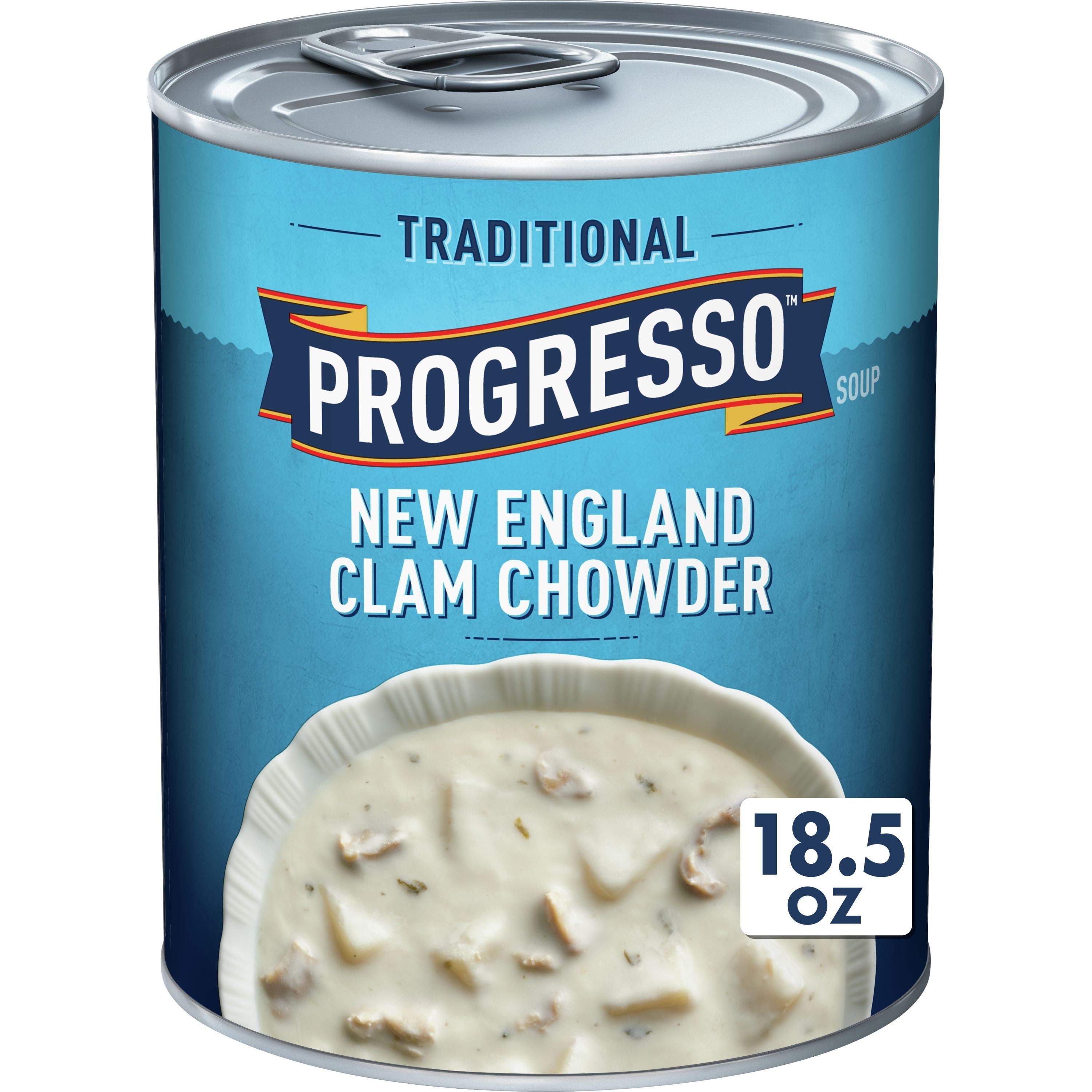 Progresso Traditional, New England Clam Chowder Soup, Gluten Free, 18.5 oz.