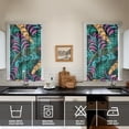thumbnail image 2 of Beach Vacation Style 2 Pack Kitchen Curtains 27.5Wx39L Inch Palm Leaf & Hawaiian Floral Print Window Panels, 2 of 4