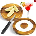 thumbnail image 1 of Bar Glass Rimmer Margarita Cocktail Sugar Salt Wooden Storage Lid Bartender Tool 5 Inch, 1 of 7