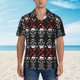 thumbnail image 2 of Balery Skull santa hat Camisas hawaianas de manga corta para hombre, camisas playeras de corte holgado, camisas de vacaciones con botones,Medium, 2 of 7