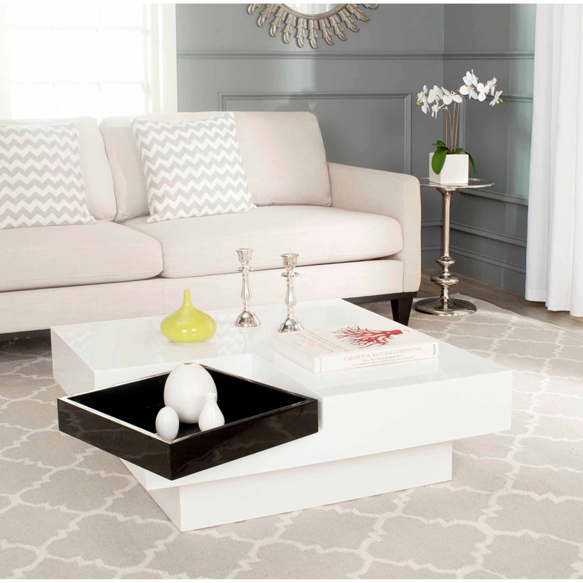 Safavieh Wesley Coffee Table White And Black Com