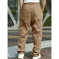 thumbnail image 2 of Alivor Men's Casual Cargo Pants Elastic Waist Lightweight Summer with Pockets M-3XL, 2 of 7