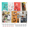 thumbnail image 3 of 114 Pcs Peg Board Hooks Assortment with Metal Hooks Sets, Hole Plate Bins, Peg Locks for Organizing Storage System Tools, 3 of 6