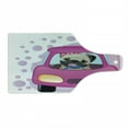 thumbnail image 1 of Pug Cutting Board, Dog Driving on the Pink Car Girly Design Happy Moments and Love Animals Print, Decorative Tempered Glass Cutting and Serving Board, Wine Bottle Shape, Pink Yellow, by Ambesonne, 1 of 1