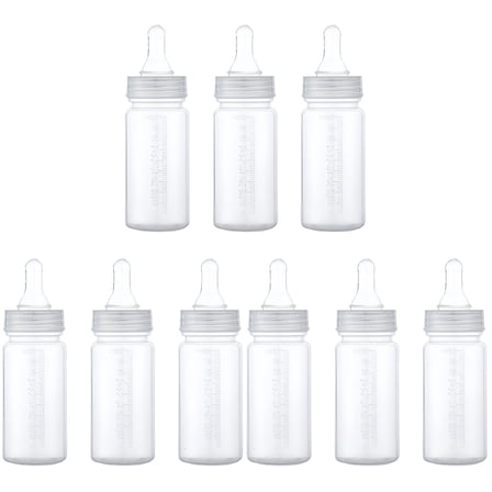 ACDANC 9 Pcs Disposable Feeding Bottle Baby Supplies Straight Body Plastic