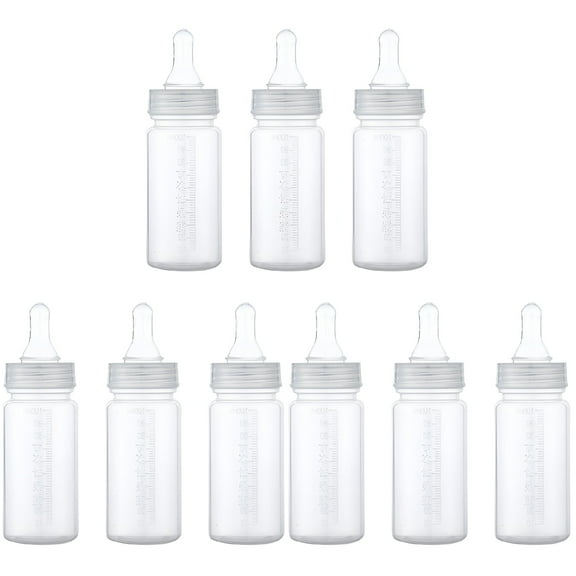 ACDANC 9 Pcs Disposable Feeding Bottle Baby Supplies Straight Body Plastic