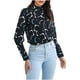 thumbnail image 1 of Top de camisa estampada de manga larga con cuello redondo y cremallera informal a la moda para mujer Fridja  hkj3189, 1 of 9