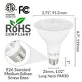 thumbnail image 2 of Simba Lighting LED PAR30 Long Neck 12W 38 Spotlight ETL Listed 75W 100W Replacement Bulbs 120V Dimmable E26 3000K Soft White 6-Pack, 2 of 11