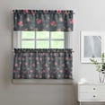 thumbnail image 2 of Pioneer Kitchen Curtains and Valance Set 24 Inch Tier Rose Flower Curtains Small Drapes for Cafe Living Room Bathroom Farmhouse 3 Pieces Set Rod Pocket, 2 of 6