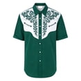 thumbnail image 4 of PRfgtbd Boys Shirts Fashion Cowboy Tops Summer Short Sleeve Button Down Shirt For Kids Boys Casual Printed Western Style Shirts Top Versatile T-Shirts, 4 of 4