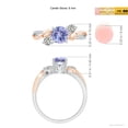 thumbnail image 6 of ANGARA Natural Tanzanite and Diamond Twisted Vine Ring in 14K White & Rose Gold for Women (Size-6mm) | December Birthstone, Birthday, Anniversary, Jewelry Gift for Women | Natural Tanzanite Ring, 6 of 11
