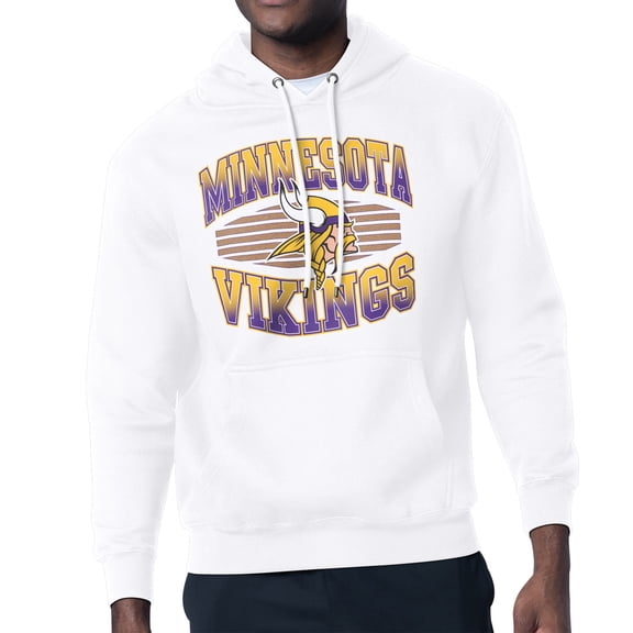 Men's Starter White Minnesota Vikings Team Grit Graphic Hoodie
