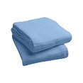 thumbnail image 1 of Couverture Thermique Taille Simple 66"x90 Pouces 100 % Coton Crochet Couleur Bleu 2/pack, 1 of 5