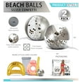 thumbnail image 3 of POZA 2 Silver Inflatable Beach Balls - Luxurious Blow Up Beach Ball with Sparkly Silver Confetti, Heavy Duty Vinyl Pool Balls For Kids and Adults, UV Resistant Pool Balls for Swimming Pool or Beach, 3 of 8
