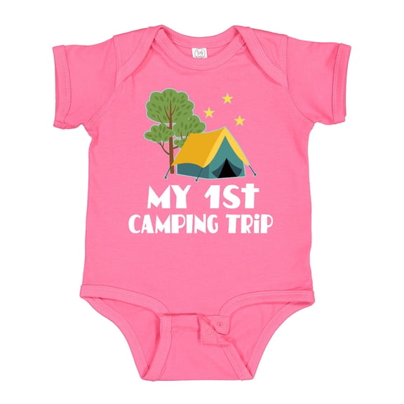 Inktastic My 1st Camping Trip Boys or Girls Baby Bodysuit