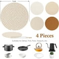 thumbnail image 3 of 7" Trivets for Hot Dishes, Hot pots and Pans, 4 Heat Resistant Hot Pads, Pot Holders for Kitchen, Hot Plate Mats for Kitchen Countertops, Table, Home Essentials for New Home and Farmhouse Decor, 3 of 7