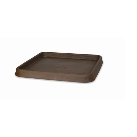 PP Plastic-Products 71-50-8 Bianca Square Resin Saucer 71-50 20 in. x20 in. x1.5 in. - Bronze
