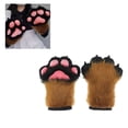 thumbnail image 6 of lanema Furry Paw Gloves Cosplays Wolf Bear Animal Paw Plush Mittens for Women Girls, 6 of 21
