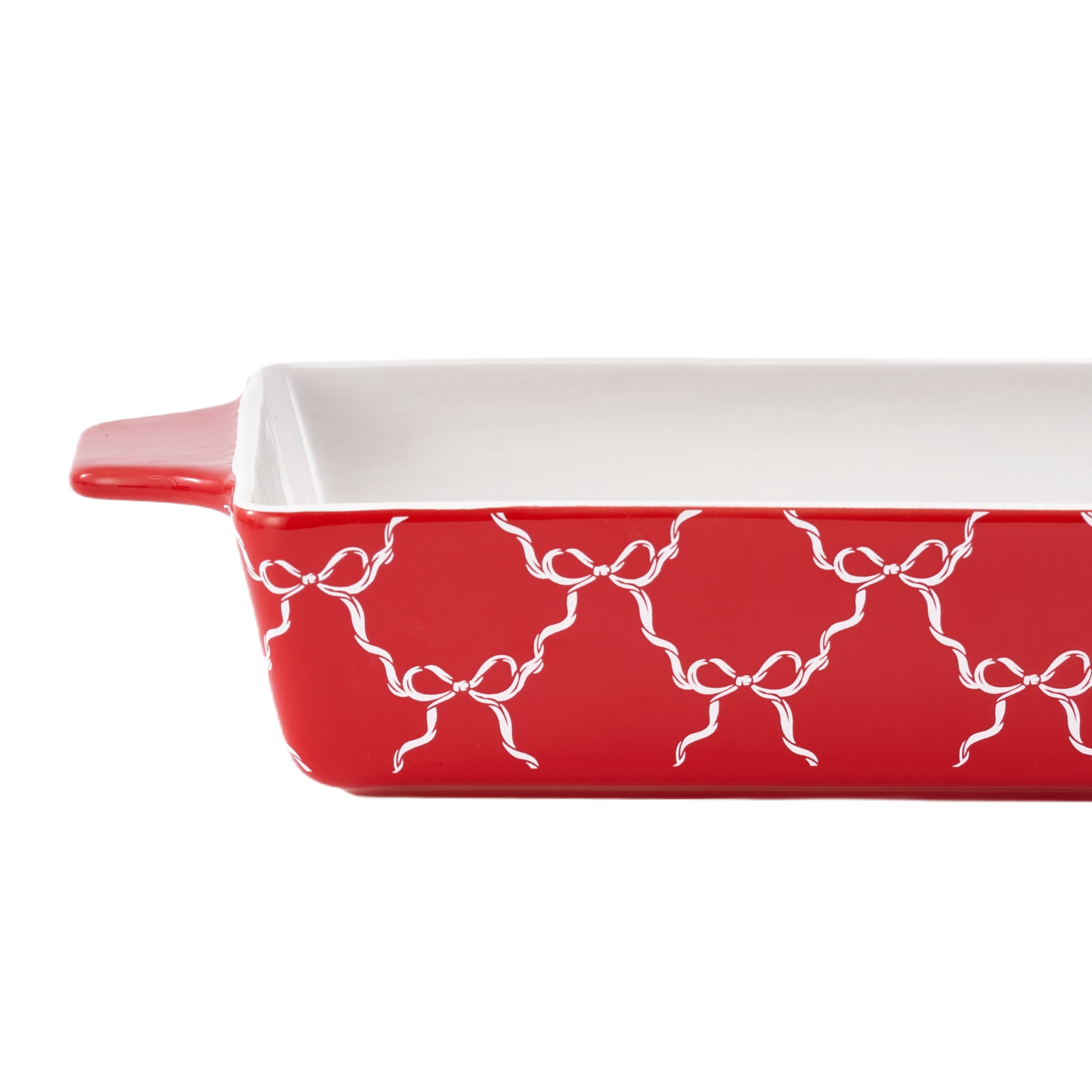 Holiday Time 9" x 13" Bow Stoneware Bake & Serve Dish, Bakeware