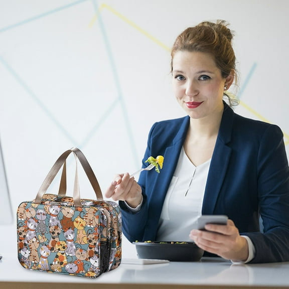 CSSAD Clearance! Lunch Bag Reusable Insulated Leakproof Tote Lunch Box Container in School Work Picnic Beach Cooler & Thermal Lunch Bag for Food Containers