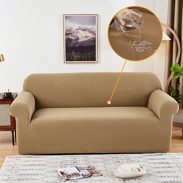 Sanmadrola Waterproof Couch Cover, Stretch Jacquard Sofa Slipcover