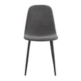 thumbnail image 6 of Dining Chairs Set of 6, Side Dining Room Chairs, Kitchen Chairs with Cushioned Seat, High Back & Metal Feet, Chairs for Dining Room, Kitchen, Living Room, Dark Gray, 6 of 7