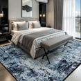 thumbnail image 4 of Reepow 5x7 Area Rugs for Living Room Modern Abstract Washable Low Pile Non-Slip Stain-Resistant Rug for Dining Room Home Office Bedroom,Ocean Blue, 4 of 10