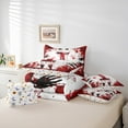 thumbnail image 5 of Feelyou Initial I Letter Twin Bedding Sets 7-Piece, Halloween Hand Print Bedding Comforter Set, Child Teens Boys Girls Reversible Sheet Sets, Breathable Home Decor, 5 of 7