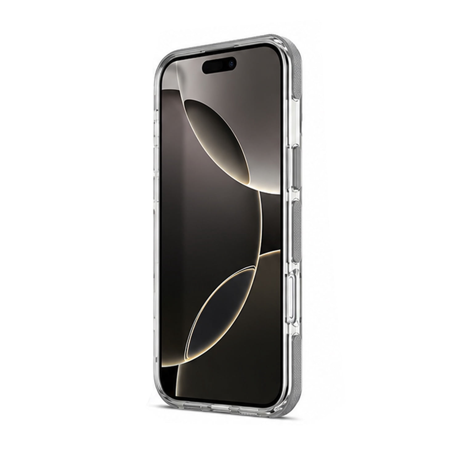 Thin Magnetic Clear Protective Cover with Camera Ring Stand for iPhone 17 Pro Max - Grey