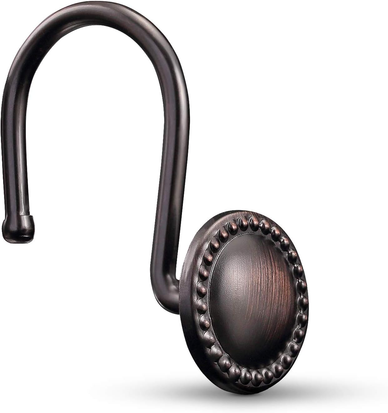 Bronze Shower Curtain Hooks,Oil Rubbed Decorative Shower Rings,Set of 12 Rust Resistant Shower
