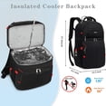 thumbnail image 5 of Mochila térmica aislada,Bolsa térmica de doble cubierta a prueba de fugas,Mochila térmica térmica, Mochila para almuerzo para hombres y mujeres, negro y rojo, 5 of 5