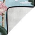 thumbnail image 4 of SKYSONIC Area Rug Carpet Tropical Palms Flamingo Doormat for Hardwood Floor Entrance Living Room Bedroom 24x36 Inch, 4 of 6
